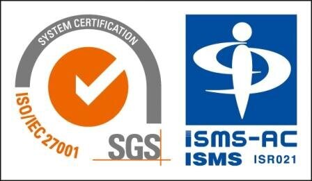 当社はJIS Q 27001:2014 (ISO/IEC 27001:2013)の認証マークを取得しています