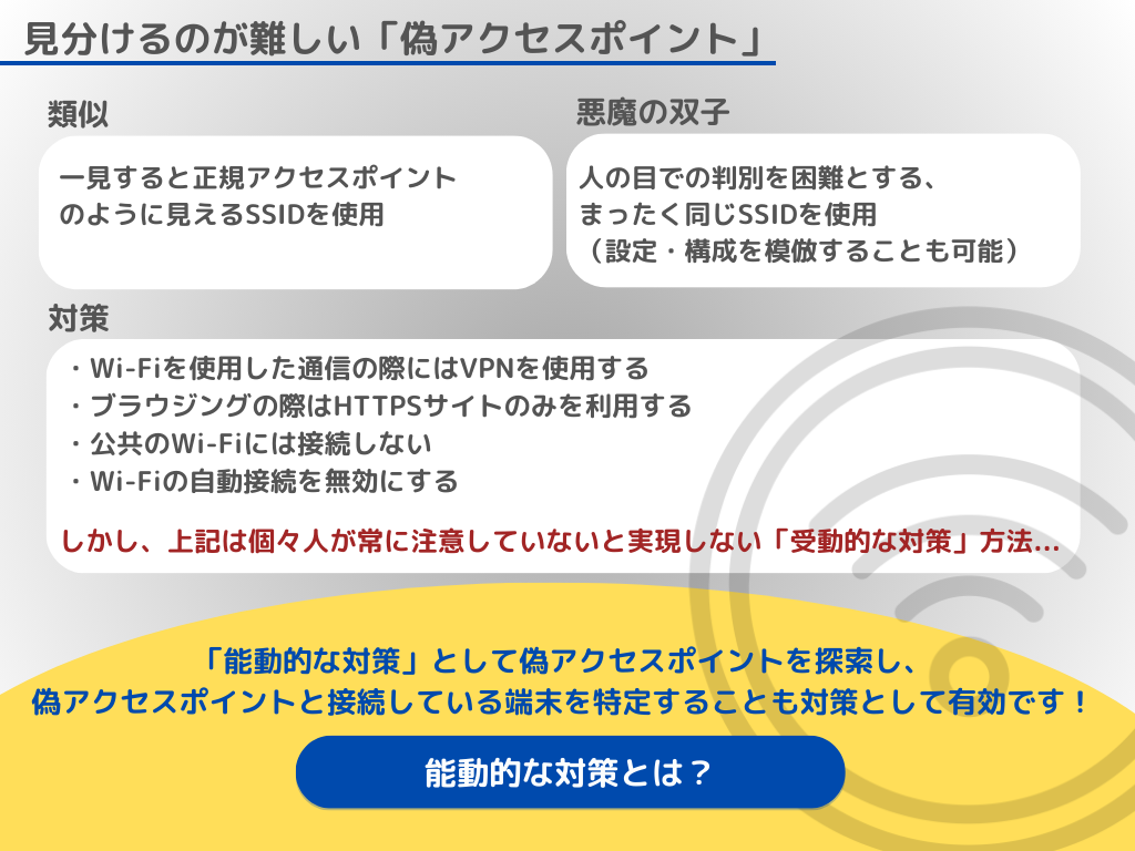 偽アクセスポイントによる情報漏洩はどのようにして発生するのか？