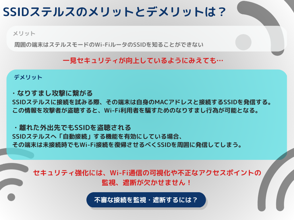 美絵様 ご確認用ページ（SSIDステルスのメリットとデメリットは？ | Wi 
